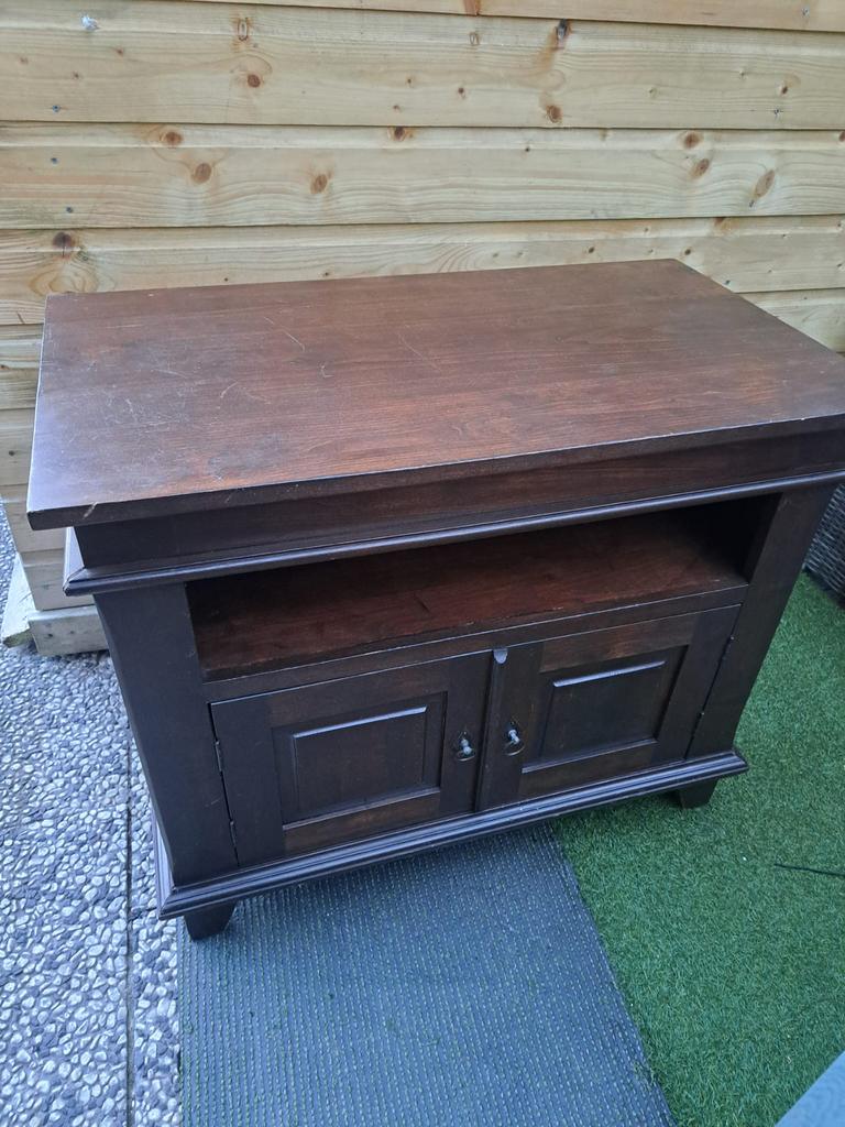 Houten tvmeubel bruin, Ophalen of Verzenden, 25 tot 50 cm, Minder dan 100 cm