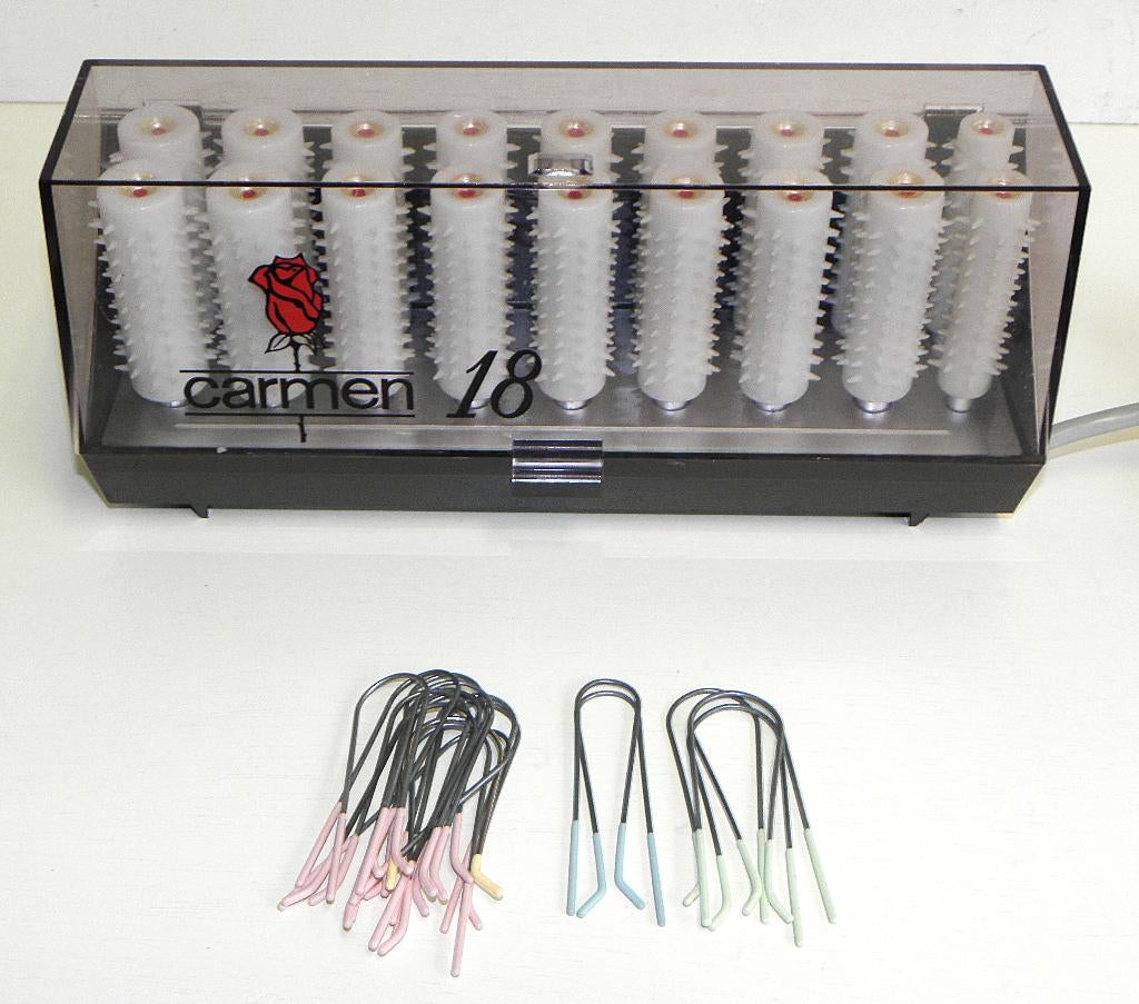 Nette Carmen 18 haar krulset compleet met spelden, Ophalen of Verzenden, Gebruikt, Haarverzorger of -hersteller