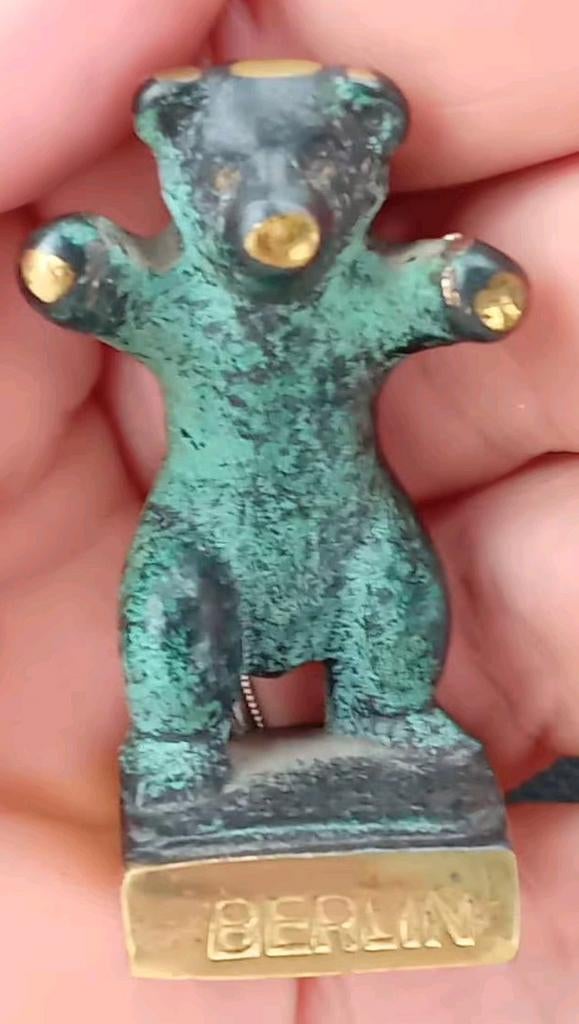 Mooi bronzen beeldje van een beer uit Berlijn, Ophalen of Verzenden
