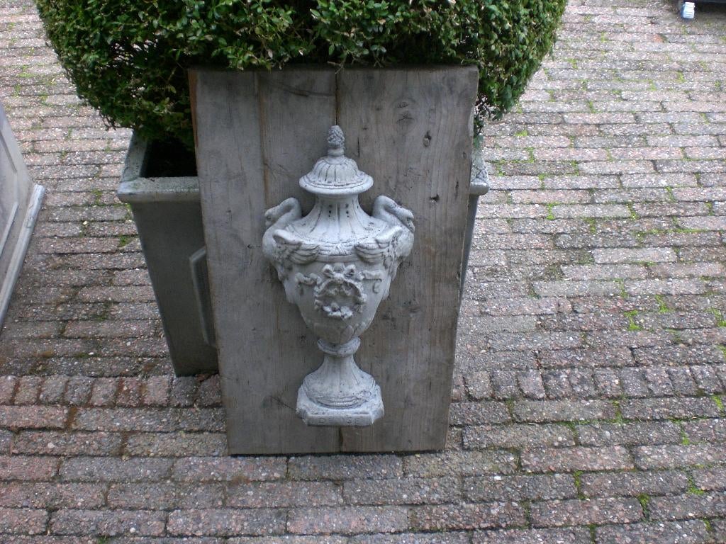 Betonnen Wanddecoratie op Houtenpaneel, Klassiek, Ophalen, Zo goed als nieuw, Decoratieobject