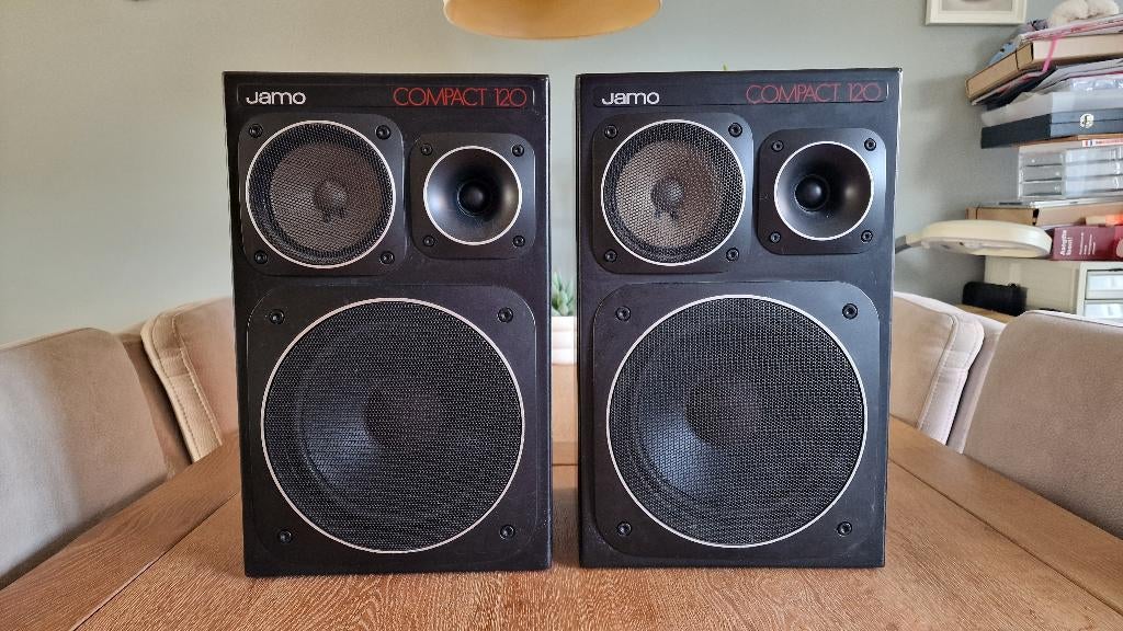Refurbished Jamo compact 120 speakers met nieuwe foam randen, Audio, Tv en Foto, Luidsprekers, Refurbished, Ophalen of Verzenden