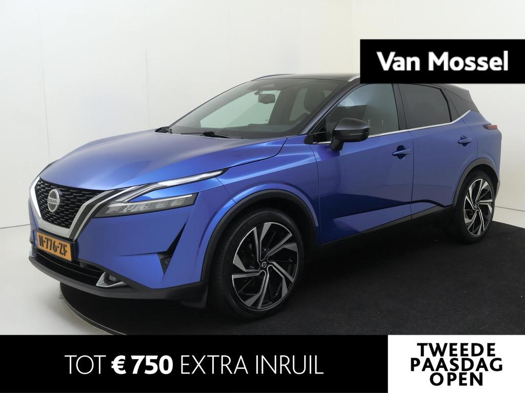 Nissan Qashqai 1.3 MHEV Xtronic Tekna Plus 158PK | Navigatie, Auto's, Nissan, Euro 6, Blauw, Qashqai, 725 kg