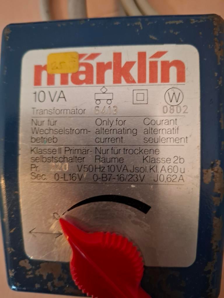 Marklin treintransformator 6413 10VA, Ophalen of Verzenden, Wisselstroom, Wagon, Märklin