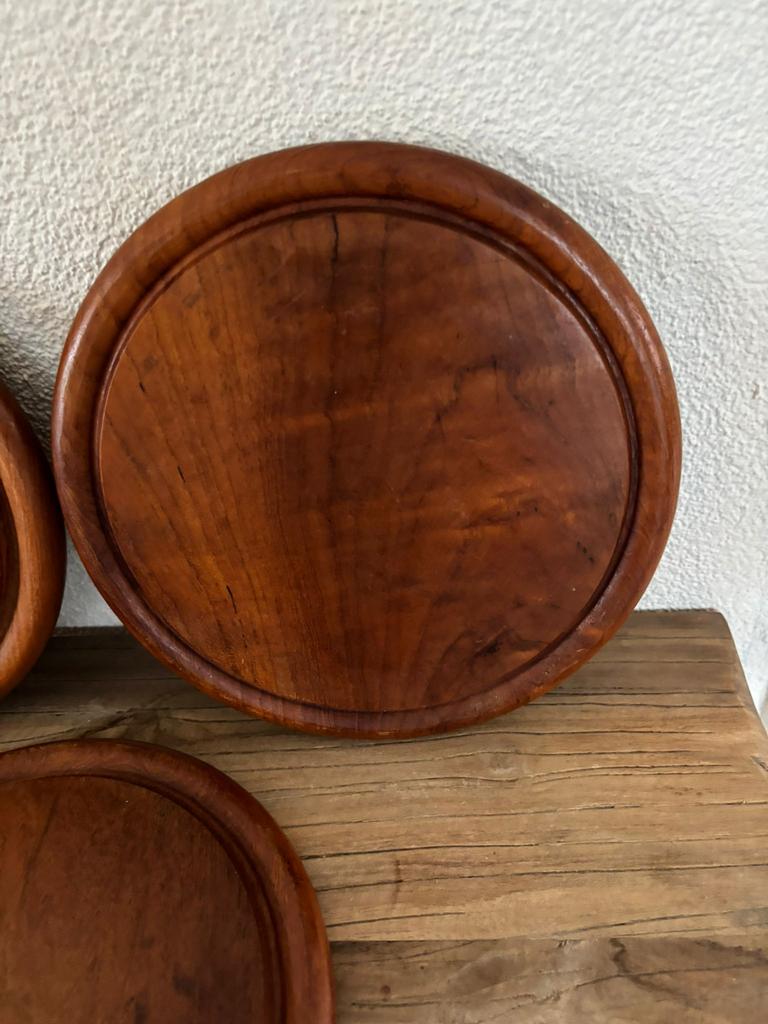 3 Teak houten snijplanken, Ophalen of Verzenden, Gebruikt, Glas of Kopje
