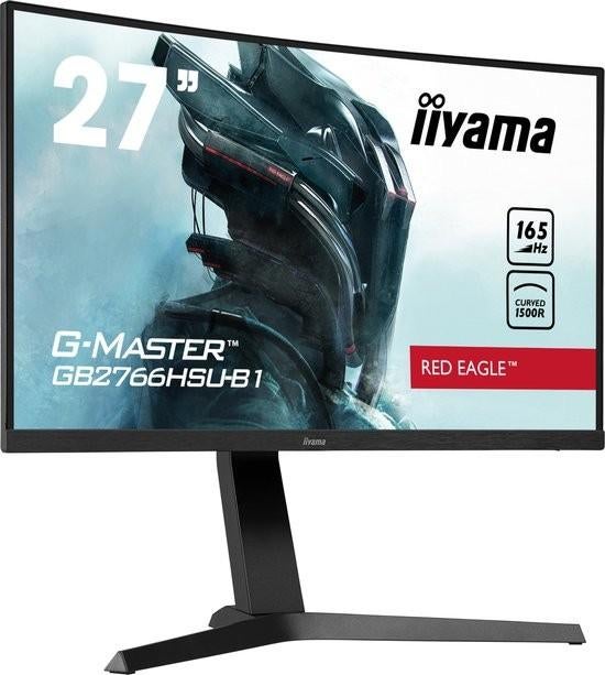 iiyama G-Master GB2766HSU-B1 Red Eagle 27" Curved 165Hz, Computers en Software, Monitoren, Gaming, Apex Electronics, In hoogte verstelbaar