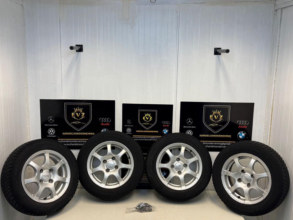 Peugeot 206+ bj.2010 lichtmetaal velgen met banden 185/60R14, Auto-onderdelen, Banden en Velgen, 14 inch, Gebruikt, EVZ Handelsonderneming