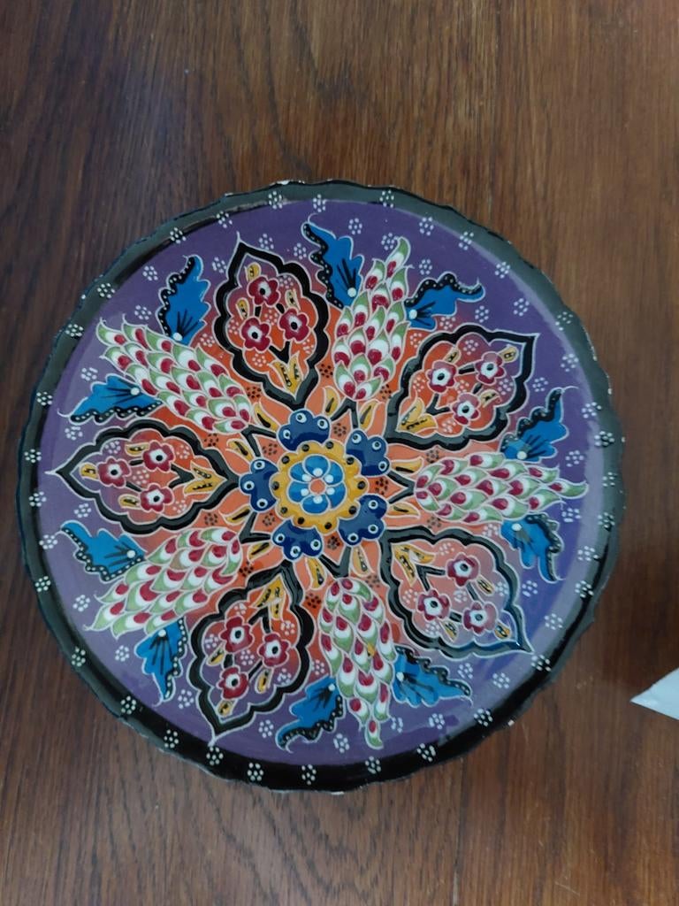 Handgeschilderd Turks decoratief bord Kütahya Serkan Çini, Ophalen of Verzenden