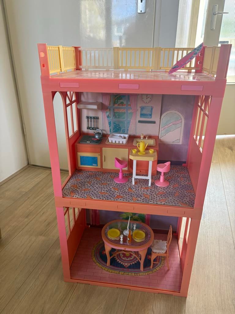 Vintage Barbie huis jaren '80, Ophalen of Verzenden, Gebruikt, Meisje