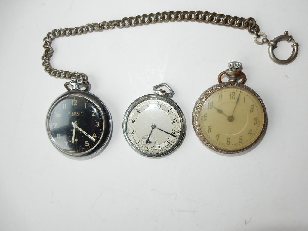 3 zakhorloges, Overige merken, Overige materialen, Zakhorloge, 1930 tot 1960