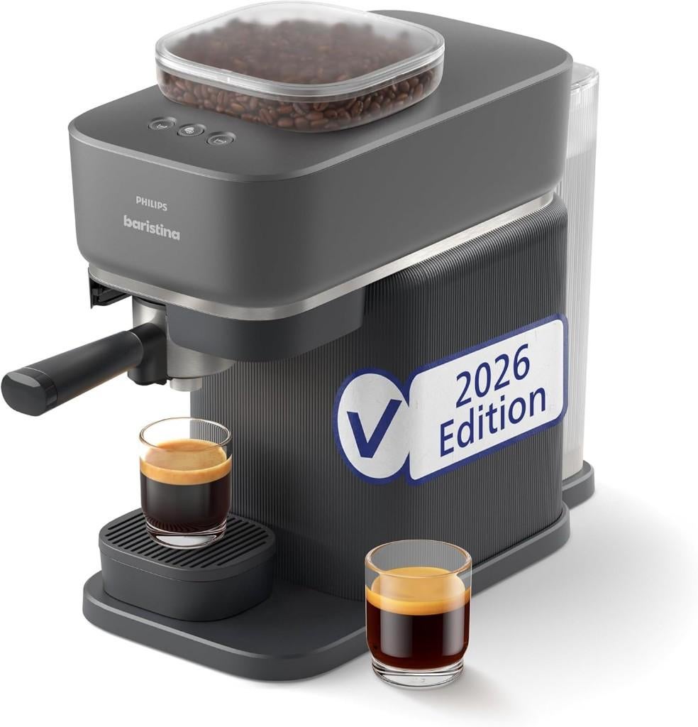 Nieuwe Philips Baristina (Zwart-Grijs) – (BAR305/60), Witgoed en Apparatuur, Koffiezetapparaten, Nieuw, Koffiebonen, Koffiemachine