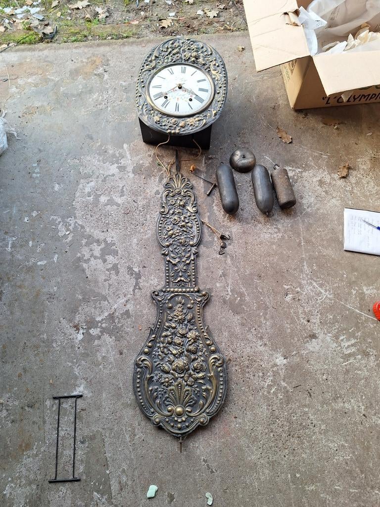 Franse klok  compleet, Antiek en Kunst, Antiek | Koper en Brons, Ophalen