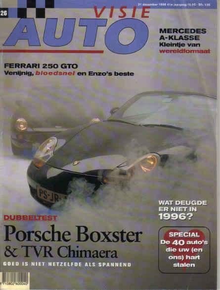 Autovisie 26 1996 : TVR Chimaera - Porsche Boxster - Ferrari, Ophalen of Verzenden, Gelezen, Algemeen