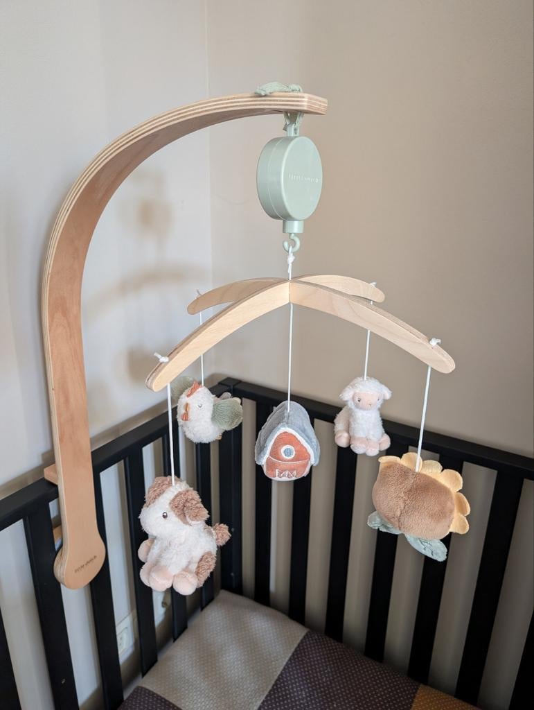 Boxmobiel Little Dutch Little Farm, Ophalen, Zo goed als nieuw, Mobiel, Met geluid