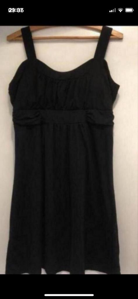 Zwart zomerjurkje met spaghettibandjes maat XL, Kleding | Dames, Jurken, Ophalen, Zwart, Maat 46/48 (XL) of groter, Gedragen