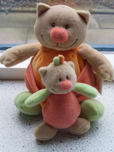 Poes met poesje merk Doukidou Dou kidou Jogystar velours, Ophalen of Verzenden, Zo goed als nieuw, Poes