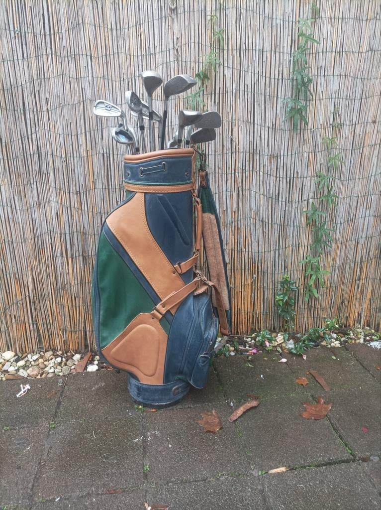 Golfset met leren tas - Leisure Sports, Ophalen of Verzenden, Gebruikt, Set, Overige merken