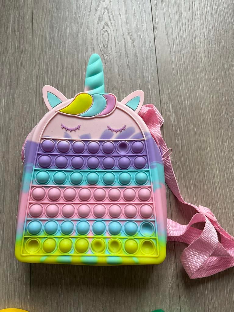 Leuke Pop It rugzak regenboog eenhoorn - perfecte staat, Ophalen of Verzenden, Zo goed als nieuw