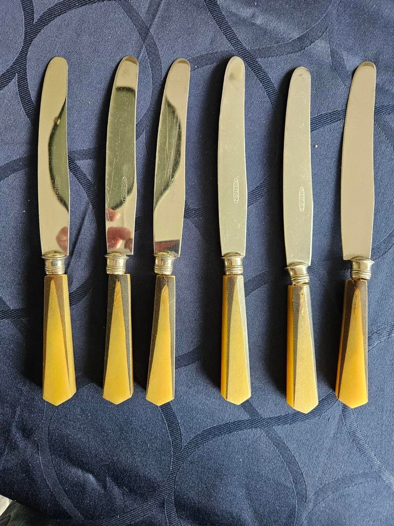 Vintage Gero Ebba 3102 messen set, Antiek en Kunst, Antiek | Bestek, Ophalen of Verzenden