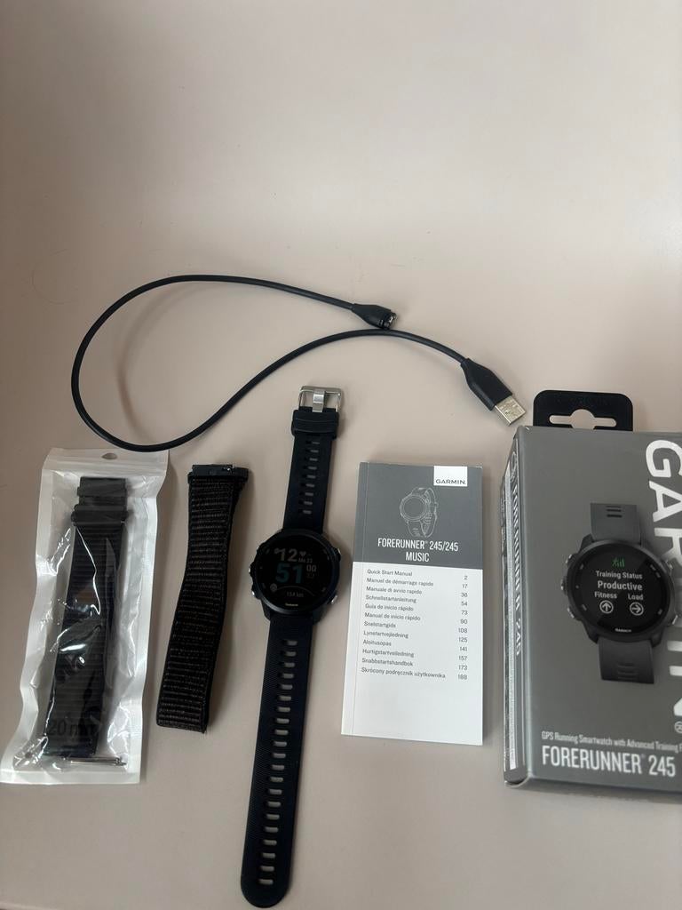 Garmin Forerunner 245 sporthorloge, Zwart, Ophalen of Verzenden, Android, Afstand