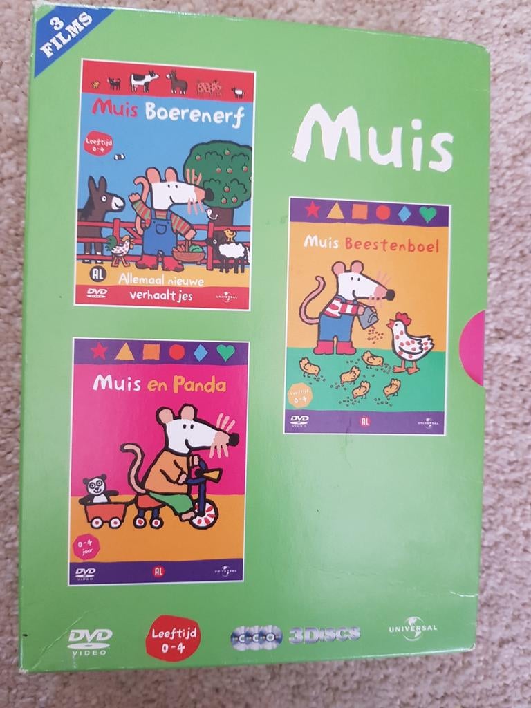 Muis DVD Boxset - 3 Films voor Kinderen (Leeftijd 0-4), Gebruikt, Alle leeftijden, Boxset, Ophalen of Verzenden