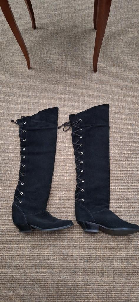 Knee laarzen, Ophalen of Verzenden, Zo goed als nieuw, Zwart, Hoge laarzen