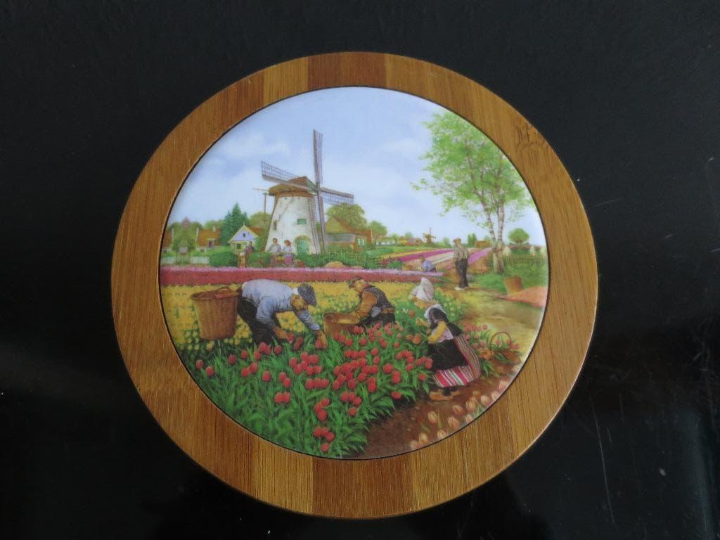 mooie Hollandse tegel 19/cm ingelijst tegel is 15 cm, Ophalen of Verzenden