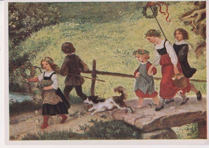 Adrian Ludwig Richter Der Brautzug im Frúhling, Verzenden, Voor 1920