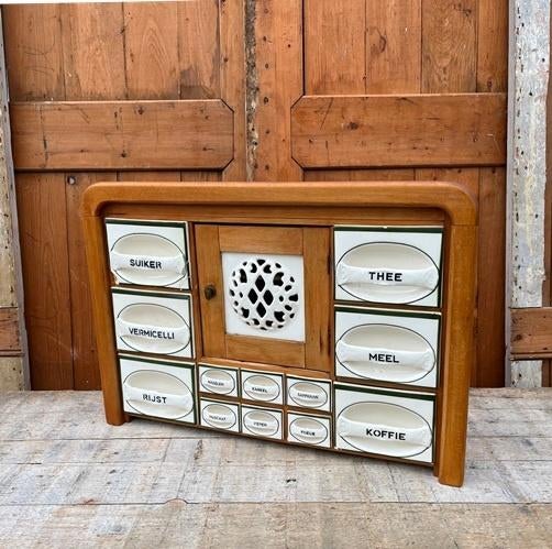 Grutterskast kruidenkast porselein origineel compleet, Antiek en Kunst, Curiosa en Brocante, Ophalen