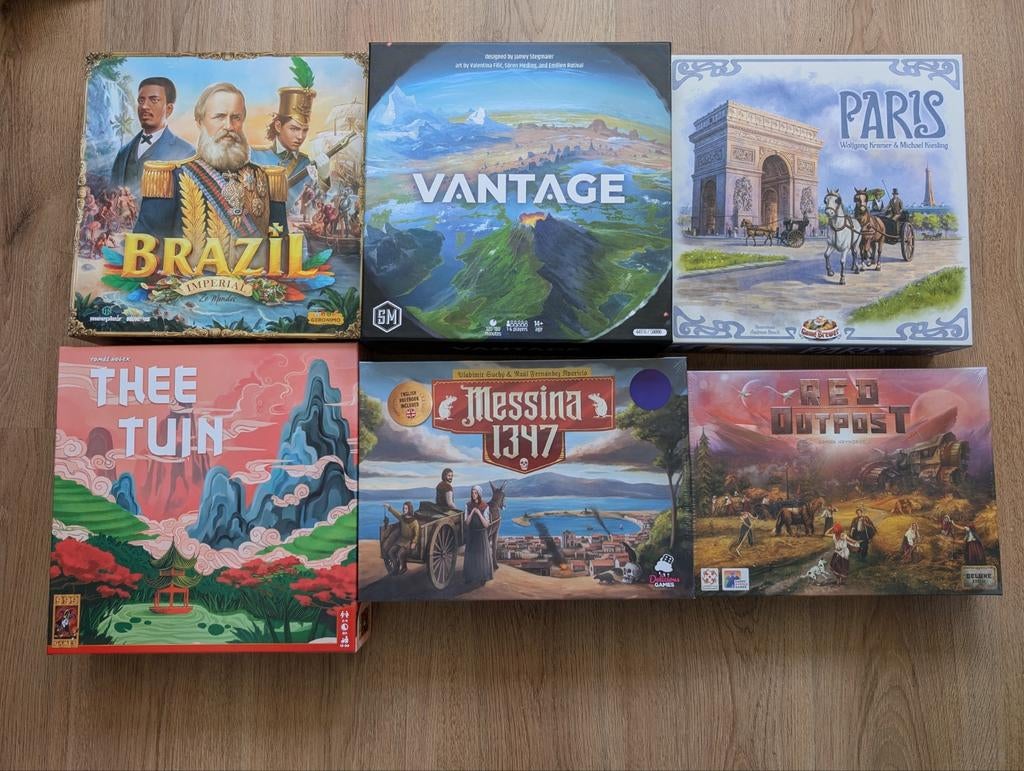 Spellenpakket, ook los te koop. Paris, Theetuin, Messina!, Een of twee spelers, Ophalen of Verzenden, Nieuw