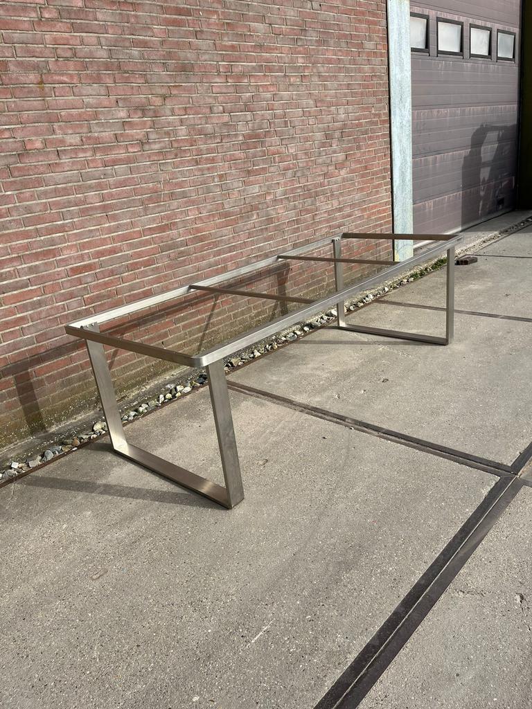 RVS Tafelframe - 240x100x74.5/75 cm, Ophalen, Gebruikt, Rechthoekig, Metaal