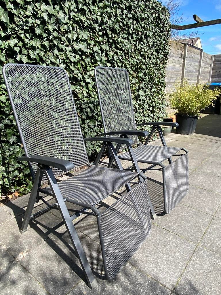 MWH Relaxstoel Tuinstoel Ligstoel - Verstelbaar, Ophalen, Gebruikt, Metaal, Verstelbaar