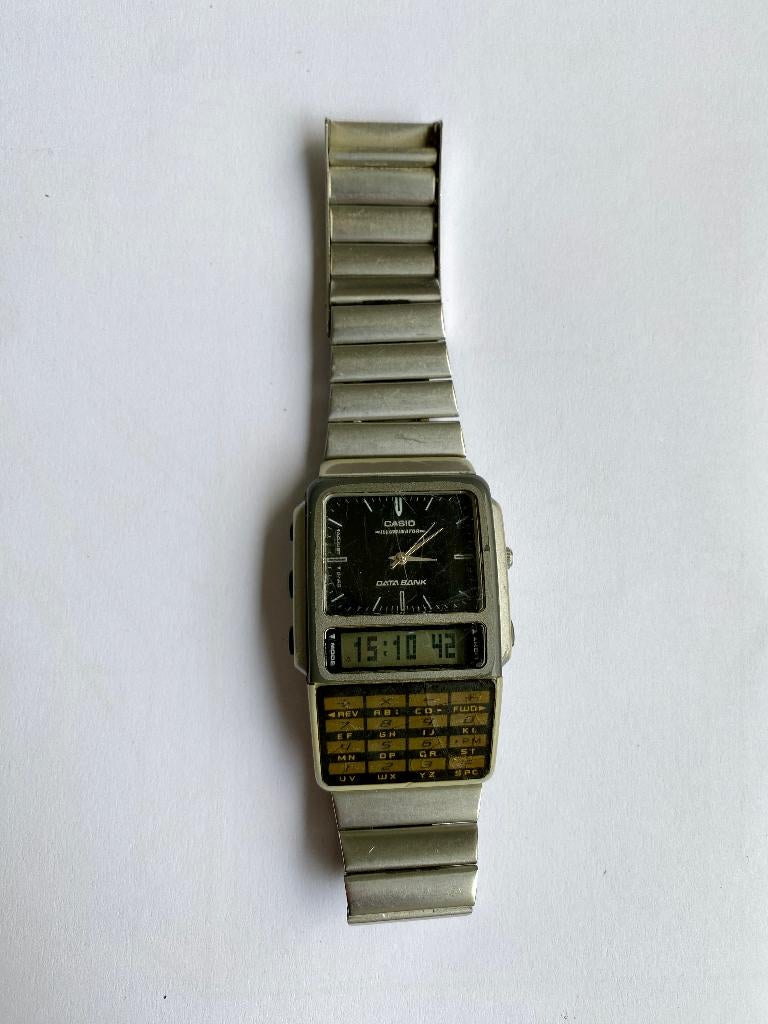 Casio ABC-30 Analoge digitale databank Watch 2332, Gebruikt, Staal, Polshorloge, Ophalen of Verzenden