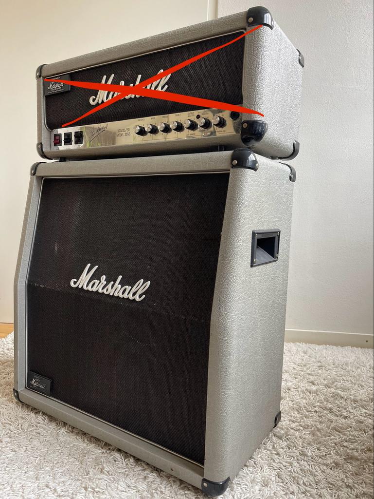 Zeldzame Marshall Silver Jubilee 2556A 2x12 Cabinet '87, Muziek en Instrumenten, Versterkers | Bas en Gitaar, Ophalen, Gebruikt
