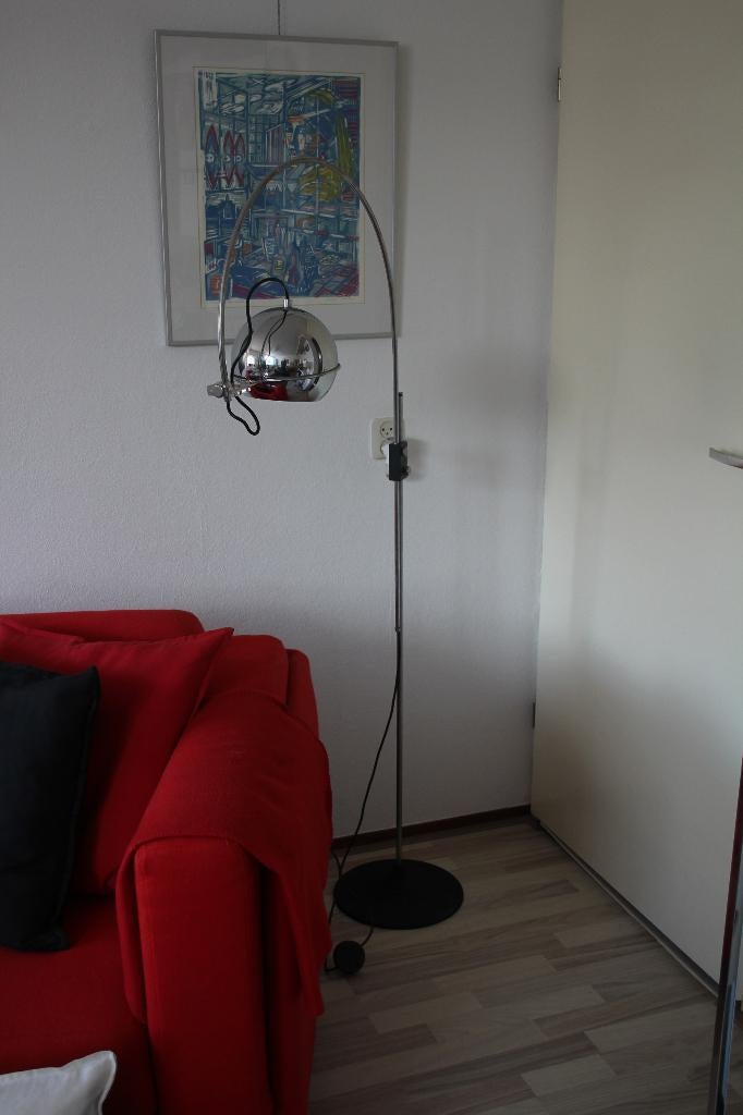 Gepo booglamp (space age), Ophalen, Zo goed als nieuw, Metaal, 150 tot 200 cm