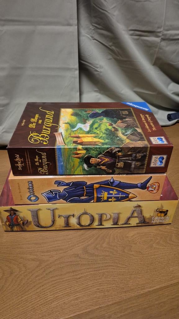 bordspellen: Orleans, Utopia totaalprijs., Vijf spelers of meer, Ophalen, Gebruikt, Ravensburger, dV Giochi, Matagot