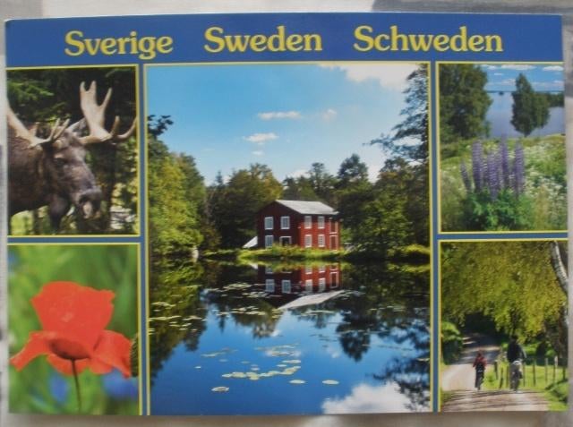 Grote Zweedse ansichtkaart, Ophalen of Verzenden, 1980 tot heden, Gelopen, Overig Europa