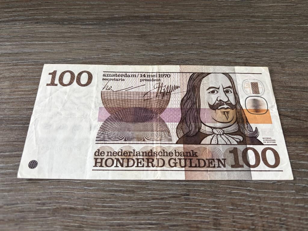 Biljet 100 gulden Michiel de Ruyter, 1970, Postzegels en Munten, Bankbiljetten | Nederland, 100 gulden, Ophalen of Verzenden