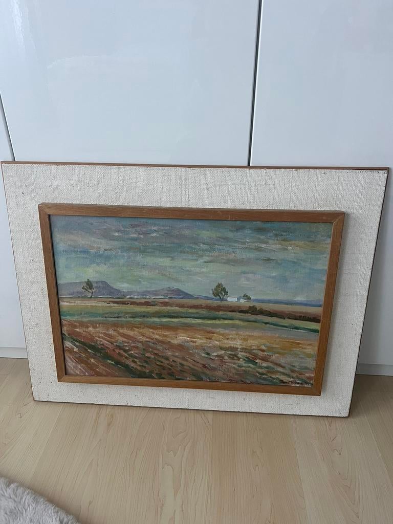 Prachtig schilderij van het landschap Tunesie. (Olieverf), Ophalen of Verzenden