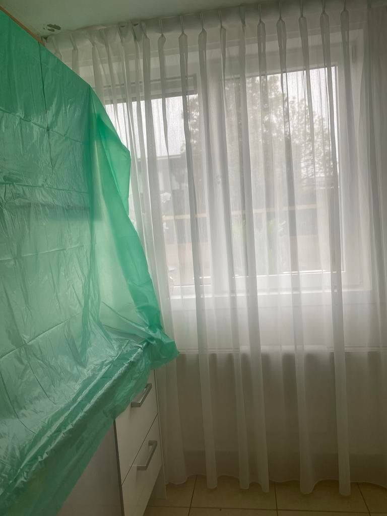 Witte vitrage - 250x210 cm, Gebruikt, 100 tot 150 cm, 200 cm of meer, Wit