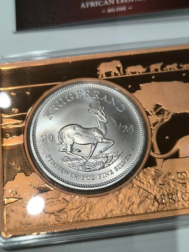 1oz 999 Zilver Krügerrand 2024 in 3oz Bar, Postzegels en Munten, Edelmetalen en Baren, Ophalen of Verzenden, Zilver
