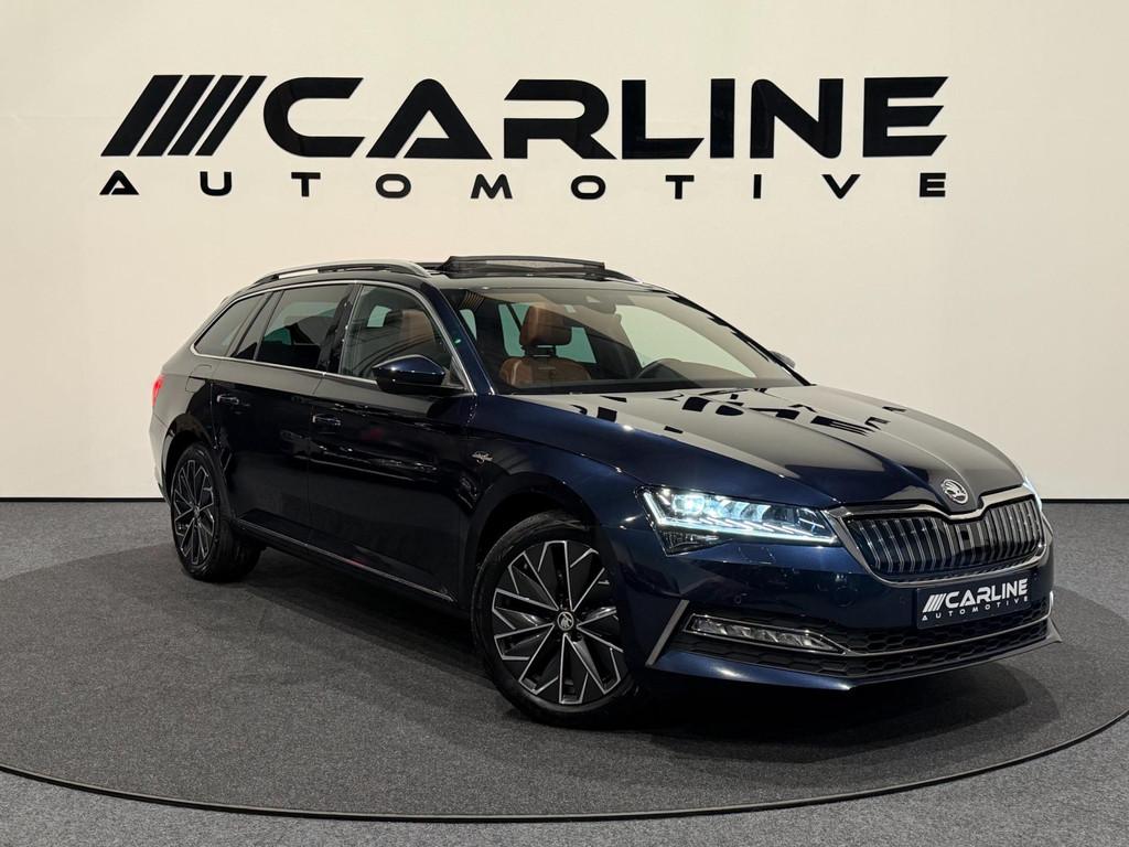Skoda Superb Combi 1.4 TSI iV Laurin & Klement PLUG-IN Hybri, Auto's, Gebruikt, Euro 6, Blauw, Leder