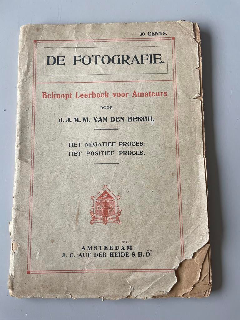 Oud leerboekje fotografie uit 1916, Audio, Tv en Foto, Fotoalbums en Accessoires, Ophalen of Verzenden, Gebruikt