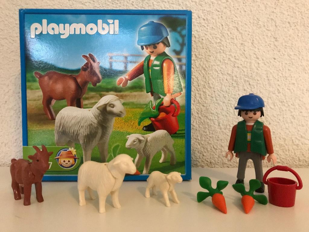 Playmobil 4967 – Boerderij – Boer met geit en schapen, Ophalen of Verzenden, Zo goed als nieuw, Complete set