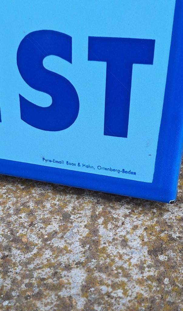 Origineel emaille reclamebord Rixe Dienst motorfietsen., Verzamelen, Reclamebord, Gebruikt, ., Ophalen of Verzenden