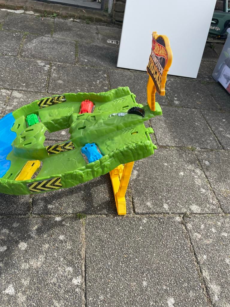 Hot Wheels Monster Trucks baan, Ophalen of Verzenden, Hot Wheels, Handmatig, Racebaan