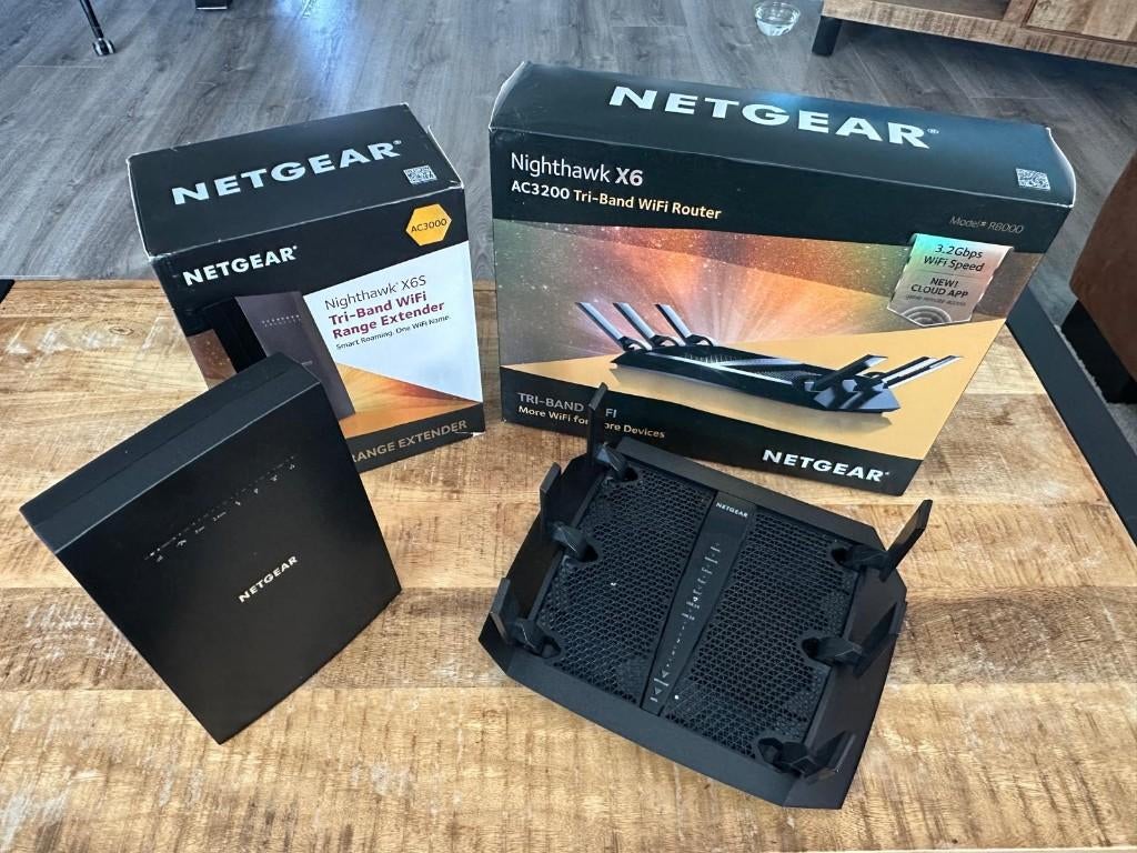 Netgear Nighthawk X6 Router + X6S Mesh Extender, Verzenden, Gebruikt, Netgear