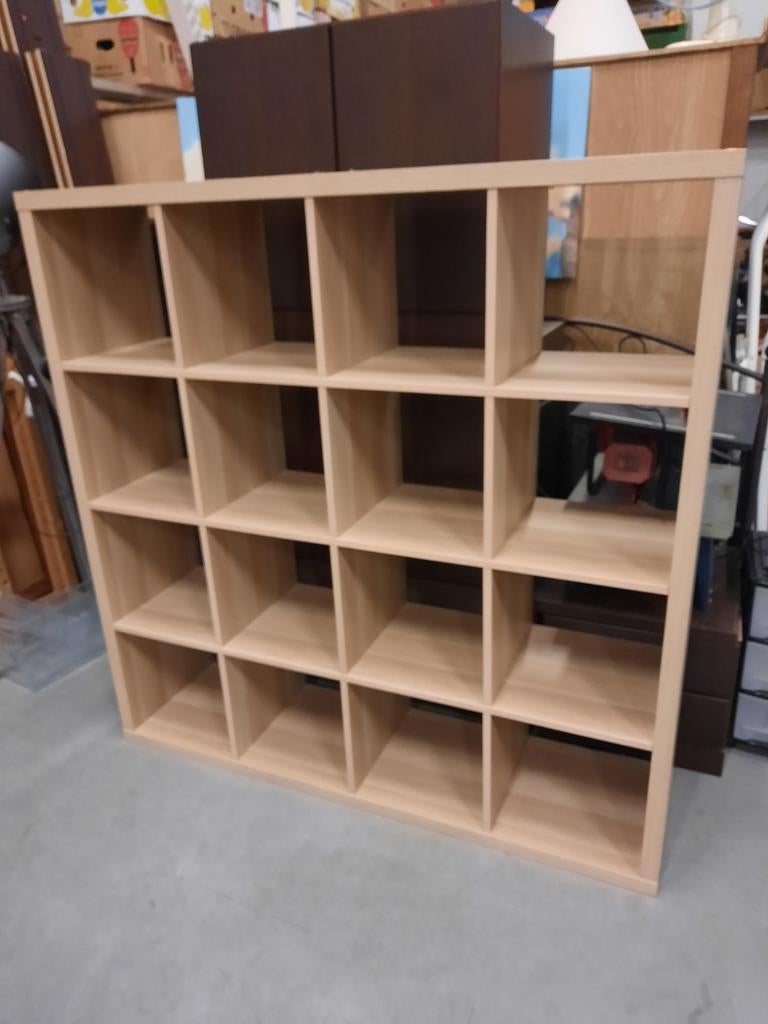Ikea Kallax open kast met 16 vakken diepte 38,5 cm, Huis en Inrichting, Kasten | Stellingkasten, Gebruikt, Ophalen