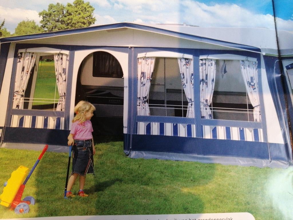 VOORTENT met UITBOUW, MAAT 8, BRAND., Caravans en Kamperen, Ophalen, Zo goed als nieuw