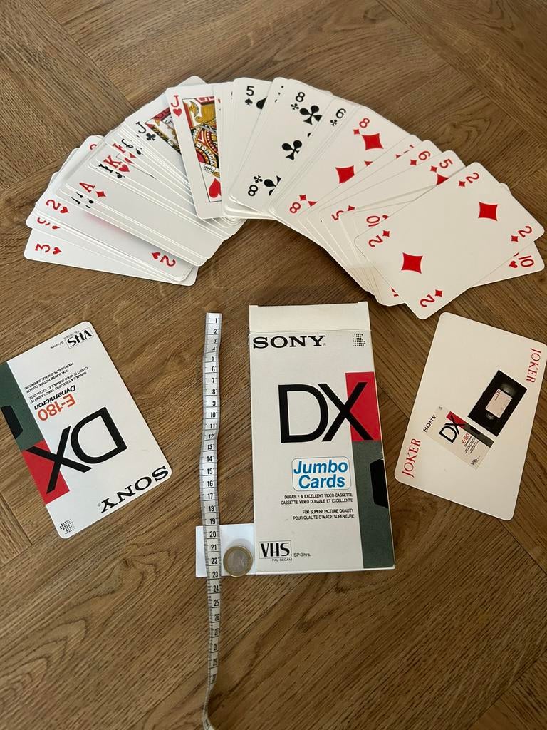Zeldzaam in nieuwstaat. Sony DX Jumbo Cards VHS speelkaarten, Ophalen of Verzenden, Nieuw, Speelkaart(en)