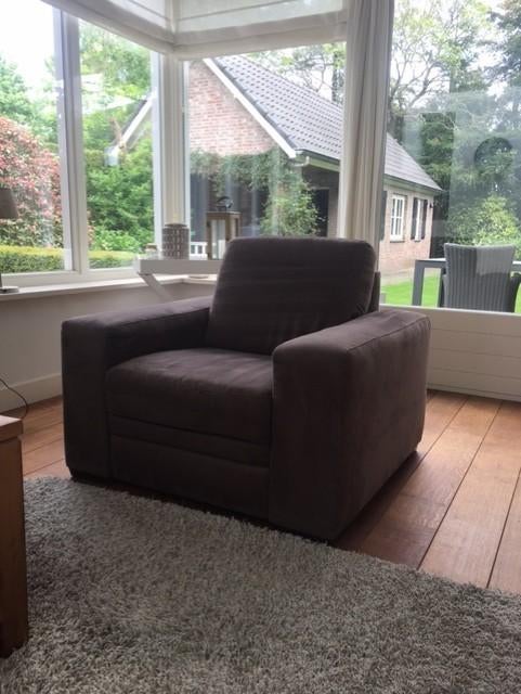TE KOOP: mooie, z.g.a.n. fauteuil (Samos) van Goossens, Huis en Inrichting, Fauteuils, Ophalen, 75 tot 100 cm, Zo goed als nieuw